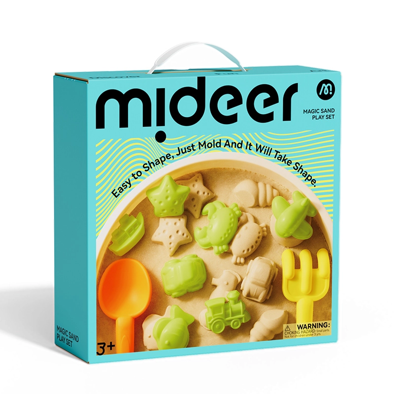 MIDEER Magic Sand Beach Toy Set - 1kg 8 molds 2 tools