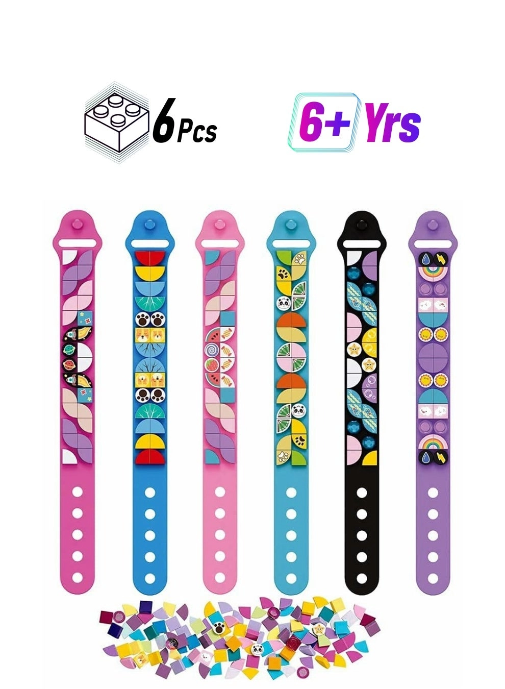 Building Blocks Dots Bracelets - DIY Creative 6PCS