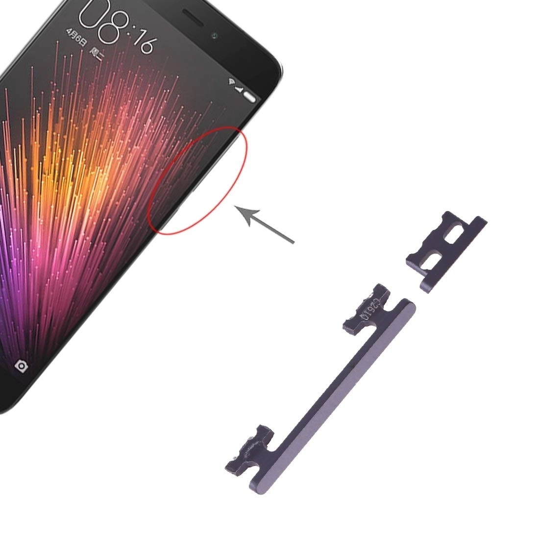 HuSunall Power Button and Volume Control Button for Xiaomi Mi 5