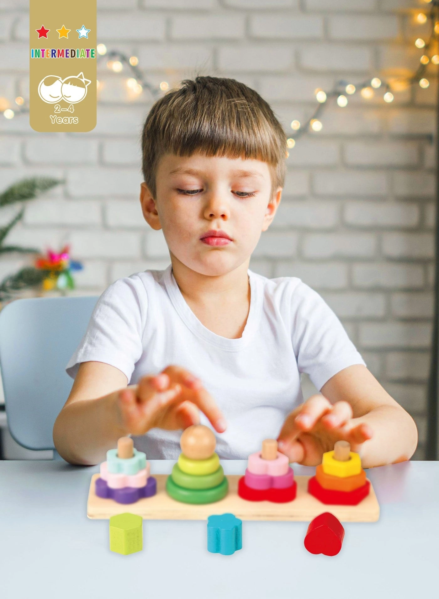 Four Column Tower Shape Match - 2+ Years