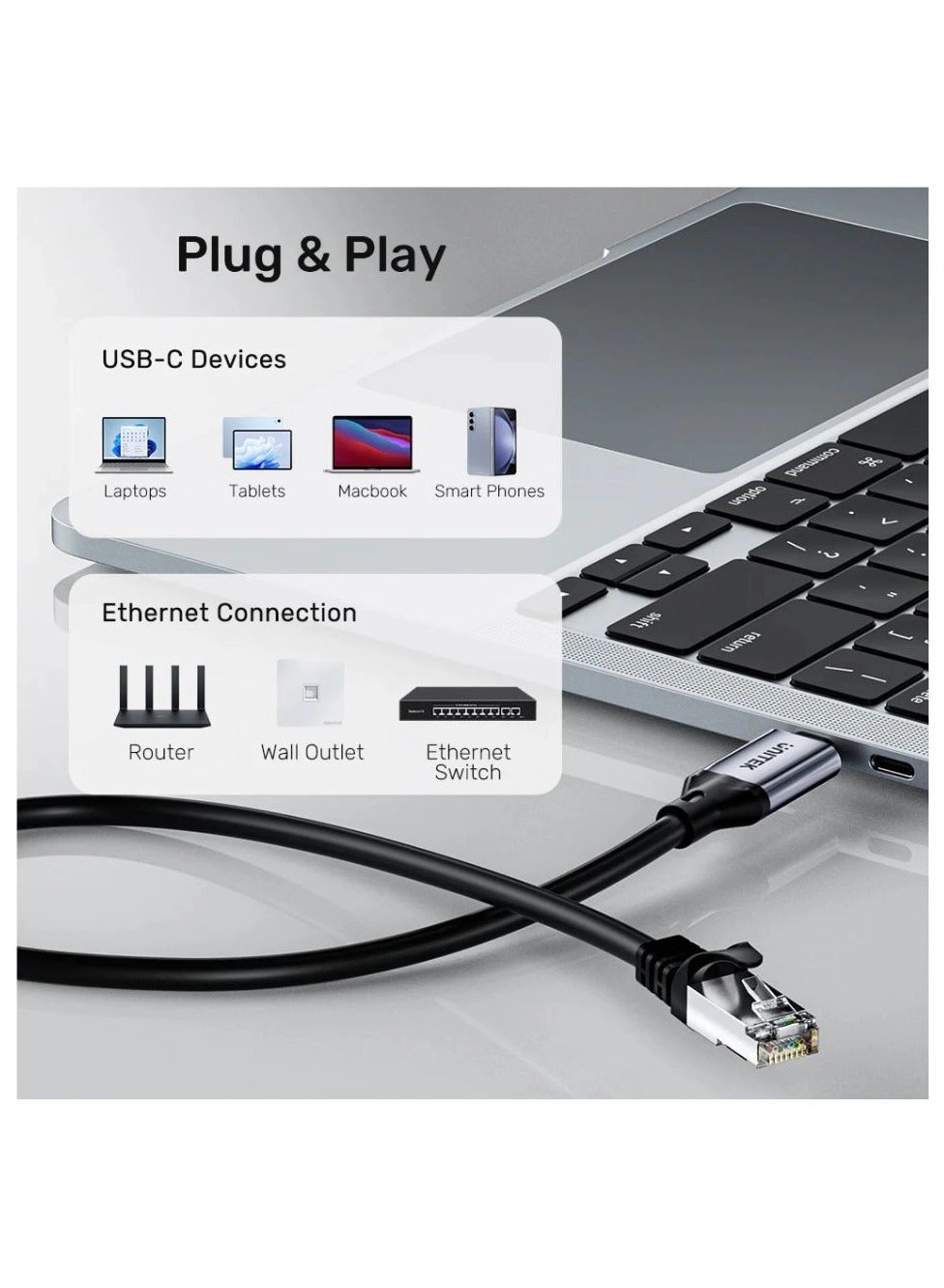 USB-C to Ethernet Adapter - 3 Meter