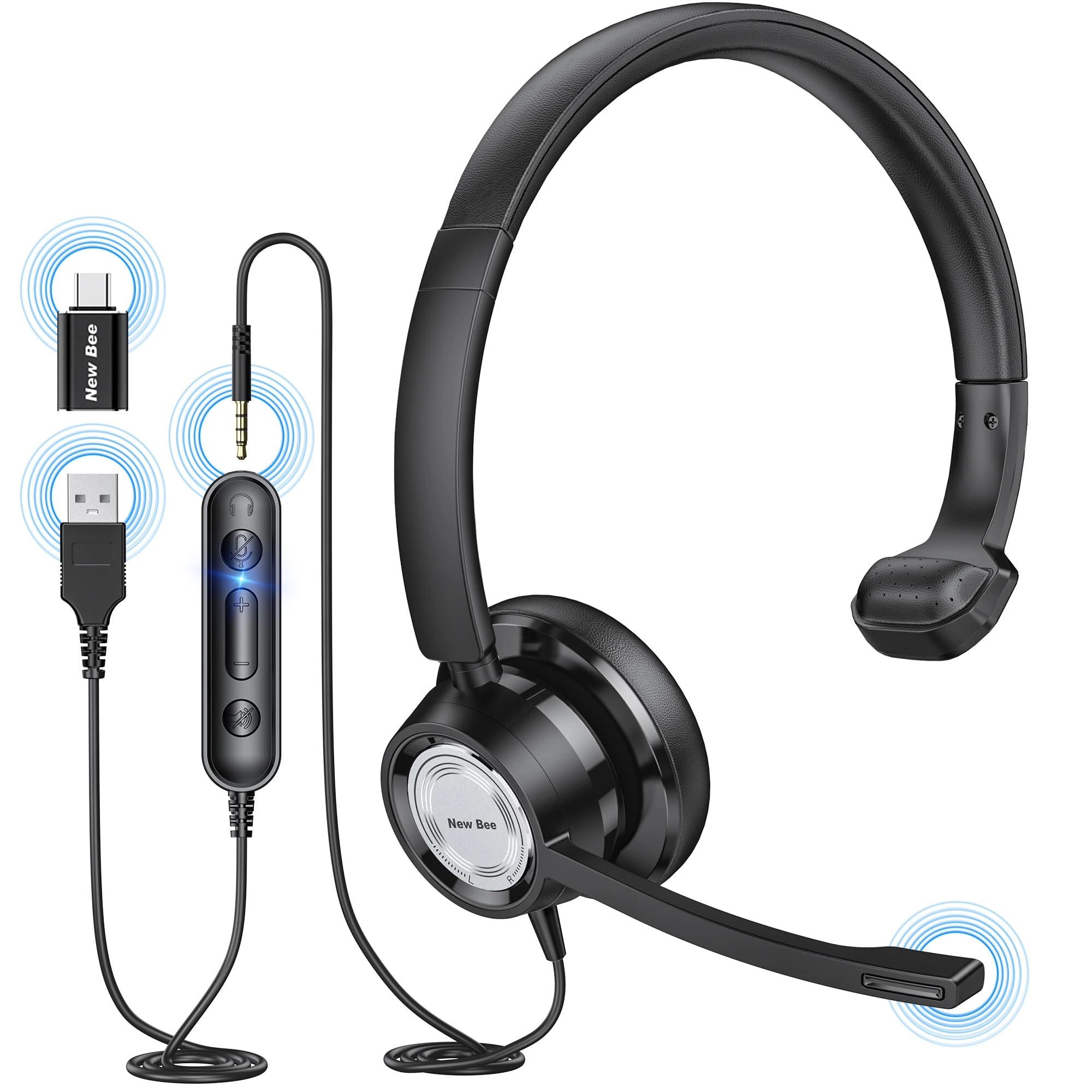 New Bee H365 Wired Headset