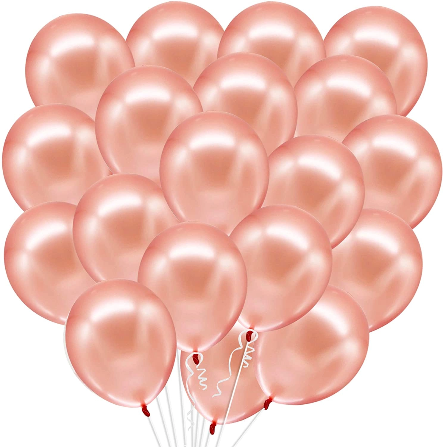 Party Time Trading LLC Rose Gold Balloons - Pack Of 30 Bridal Shower Bachelorette Birthday