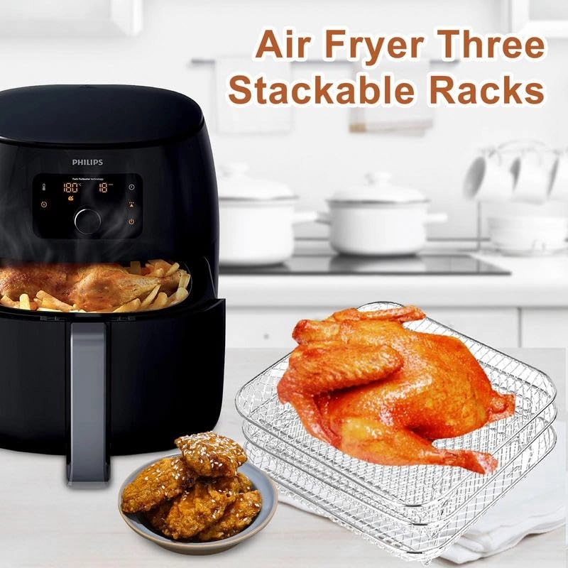 Three-tier Air Fryer Grilling Rack - 304 stainless steel 1