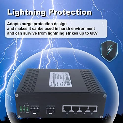 4 RJ45 PoE +2 SFP Port Switch 6-Ports