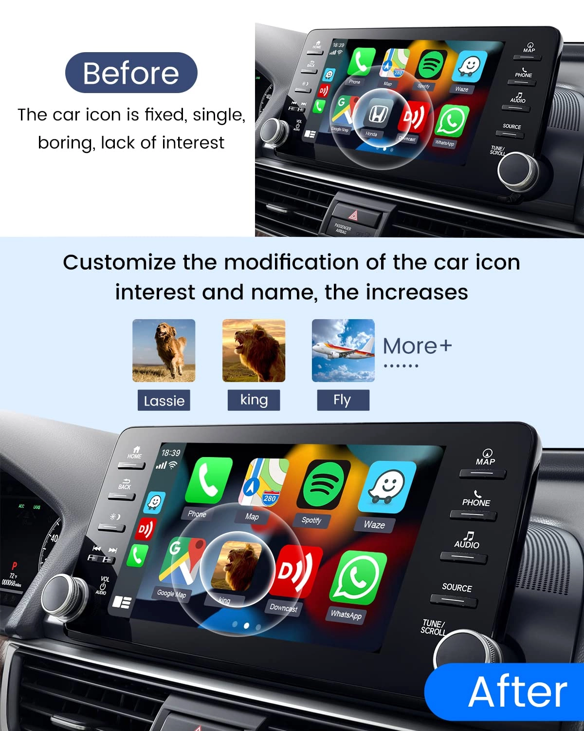 3.0 Wireless CarPlay Adapter - VW Audi Ford Sync 3 Mazda Mercedes Honda Chevy Subaru Porsche Hyundai Kia Lexus Gmc Acura
