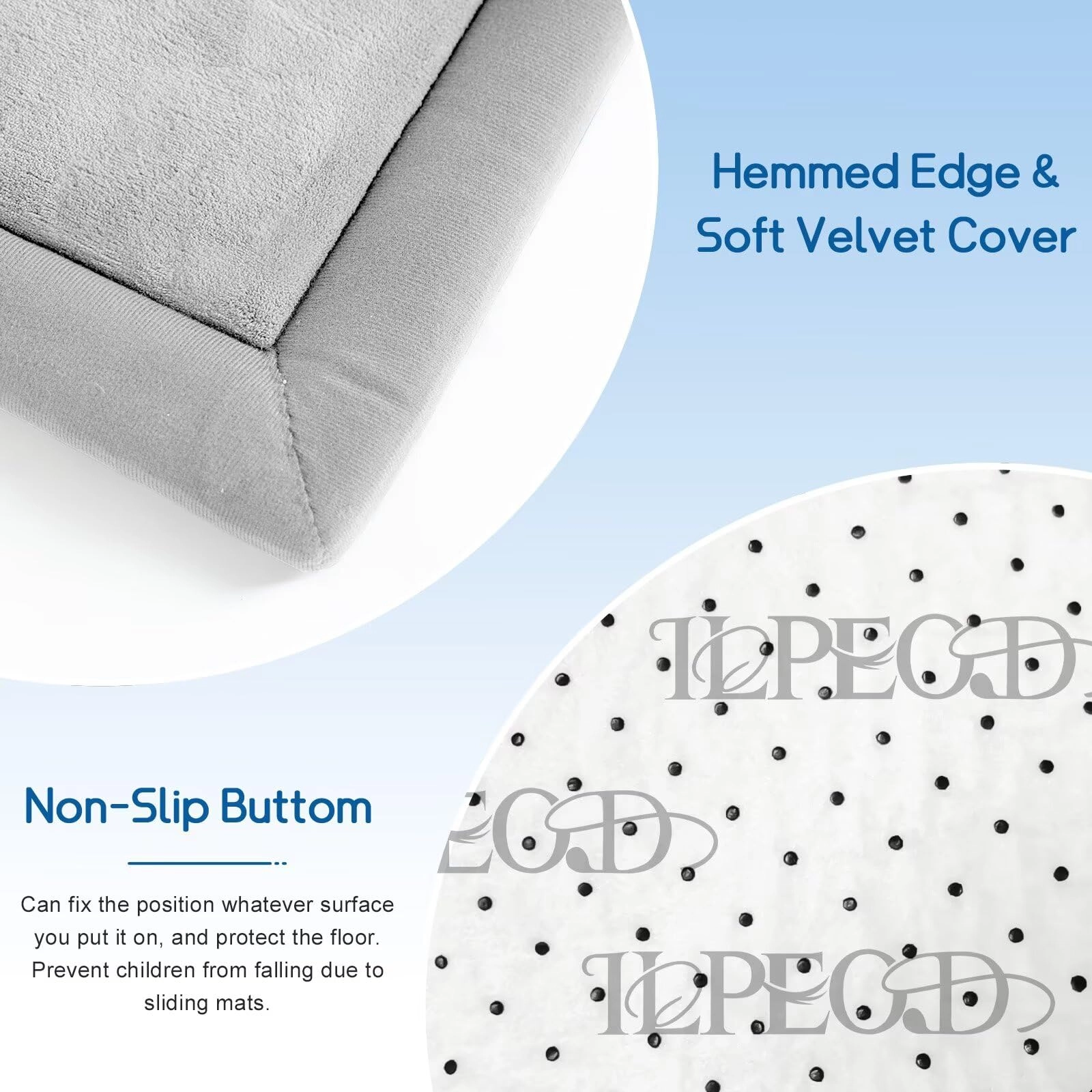 Baby Play Mat - 79"x158" 1.3" Thick Cream