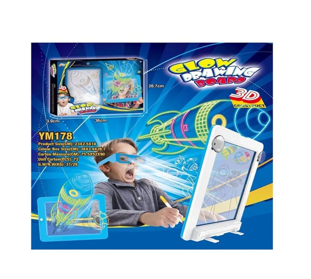 3D Flat Sketchpad - 5 Pcs 3D Glasses