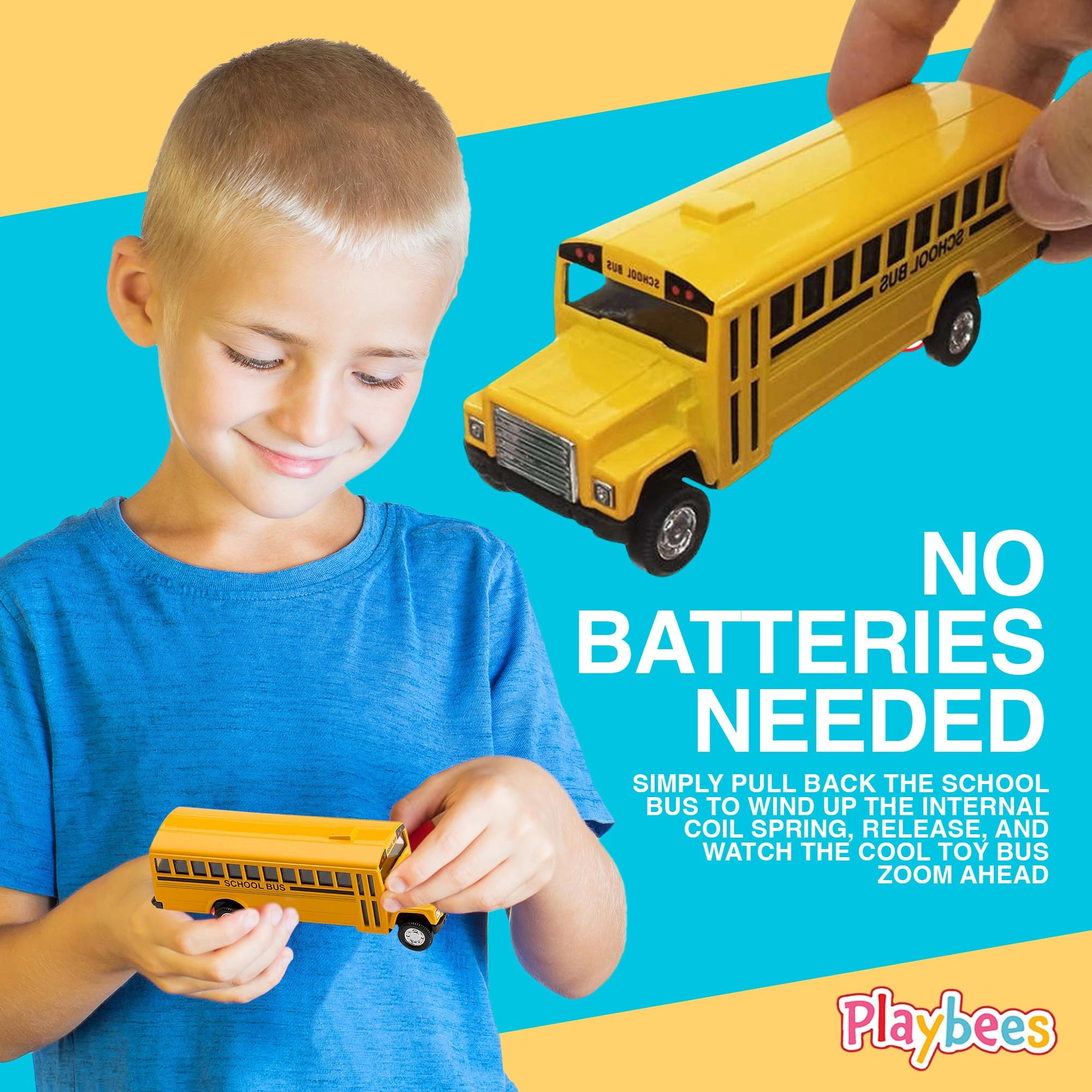 Diecast School Bus - 2 pcs