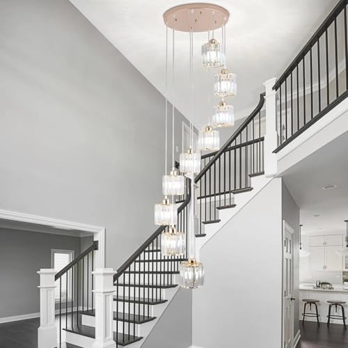 Crystal Cascading Chandelier - 302 cm to 102 cm
