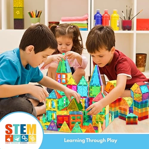 Magnetic Building Tiles - 140 pcs