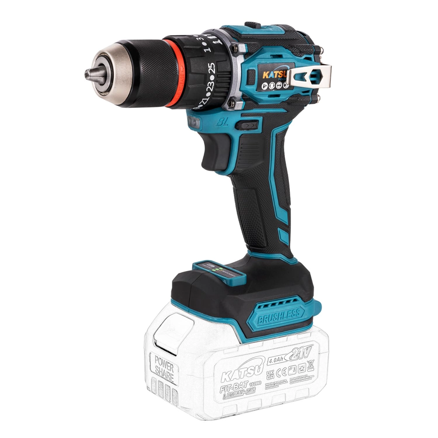 KATSU Tools FIT-BAT - 21V Brushless 13mm