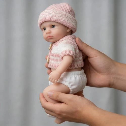 Reborn Baby Doll - 8 inch Full silicone Girl Ages 3+