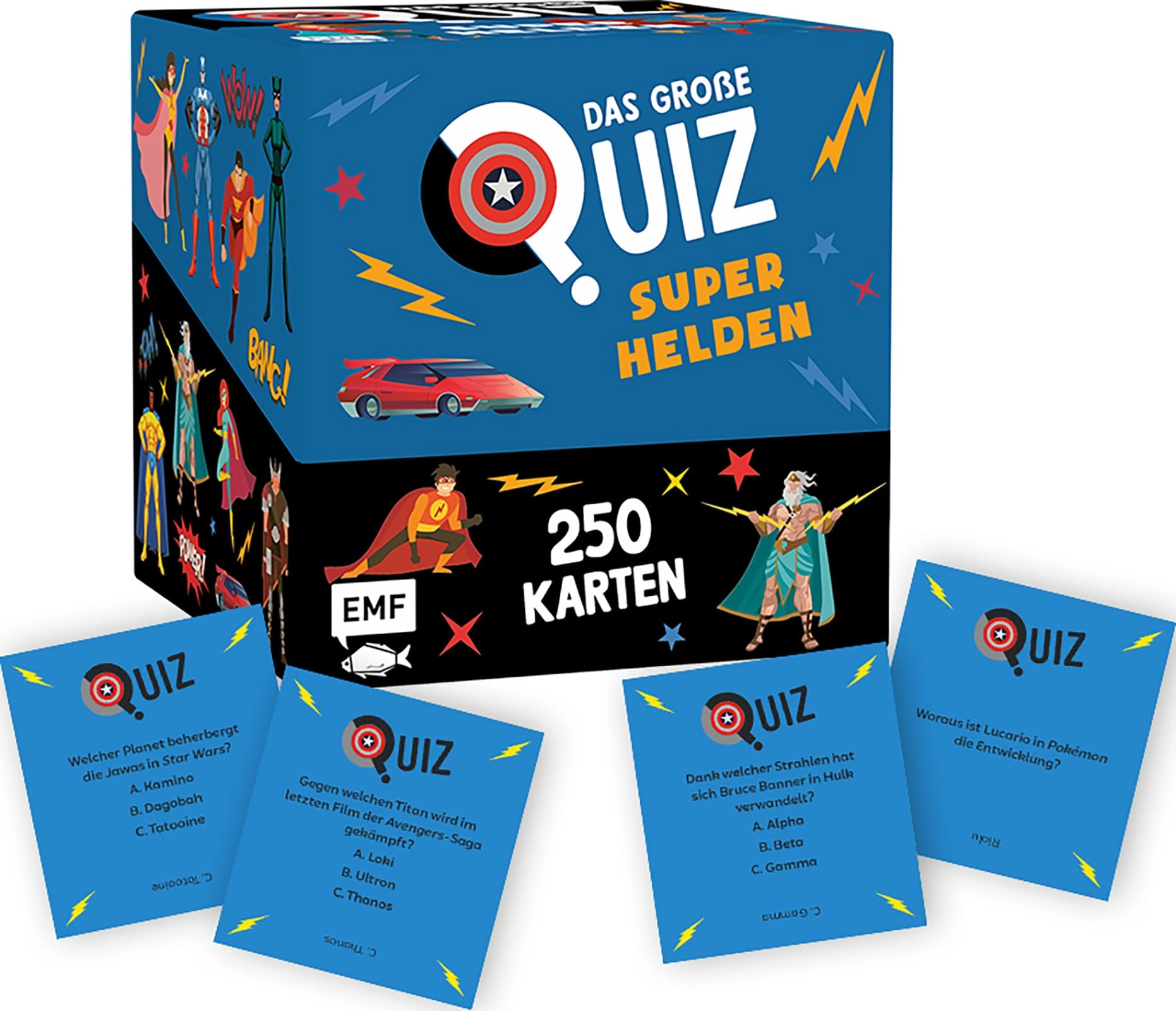 EDITION MICHAEL FISCHER The Big Quiz - Superheroes - 250 Cards (German)