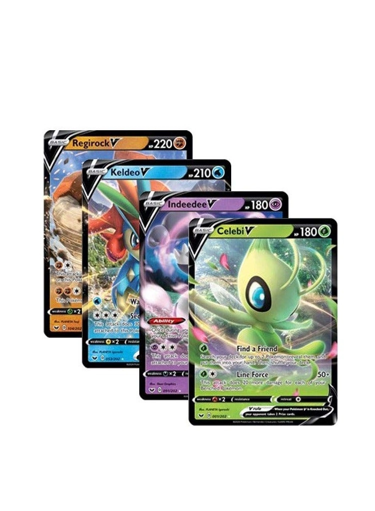 Pokemon Trading Cards - 5pcs ULTRA RARE + Toploader