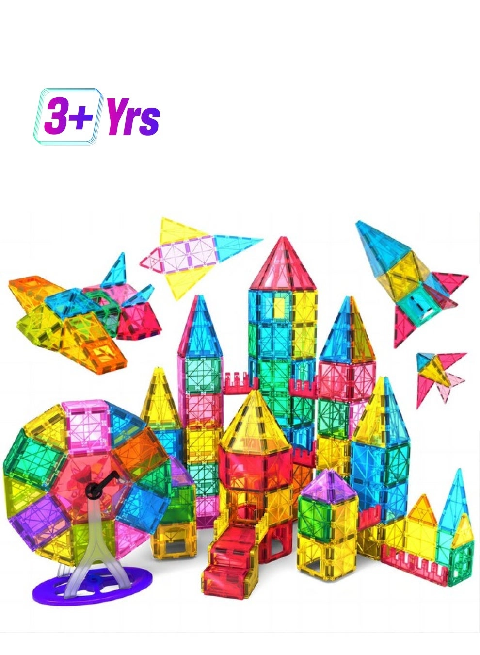 Jasonwell Magnetic Tiles - Construction 110pcs