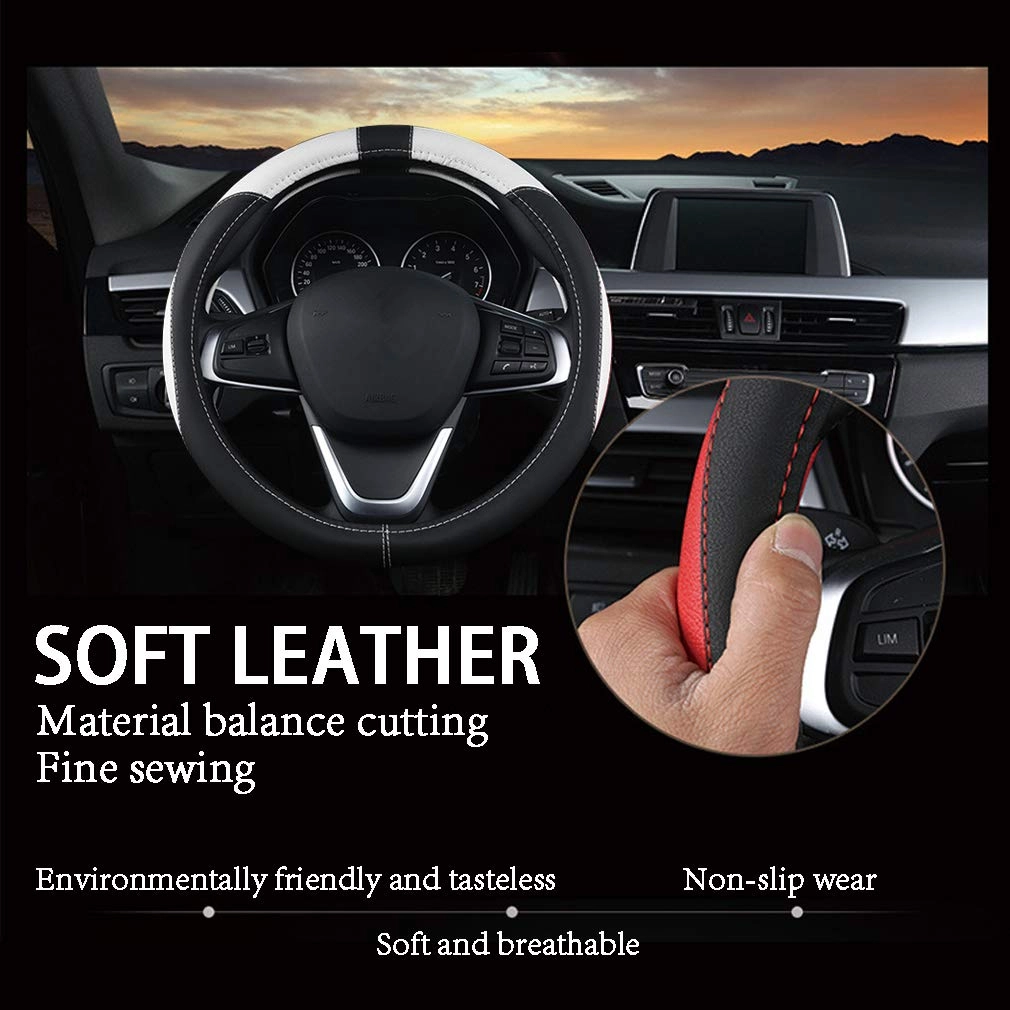 Leather Car Steering Wheel Covers