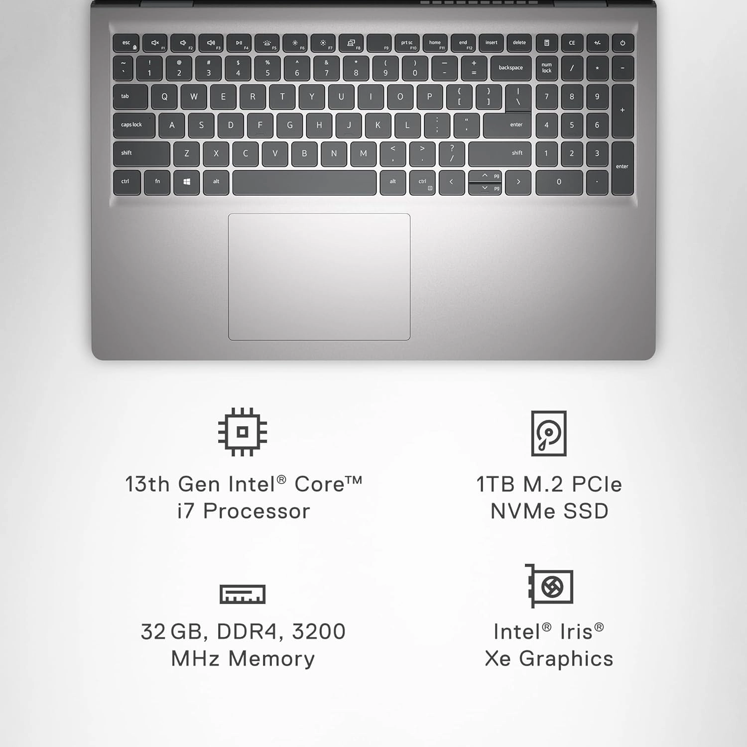 inspiron 15 - 15.6'' Core i7-1355U 32GB DDR4 1TB SSD