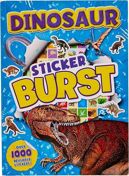 Alligator Dinosaur Sticker Book Reusable 1000 pcs