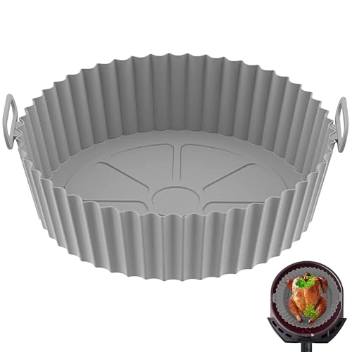 Silicone Air Fryer Liners - Reusable 2 Pack Grey