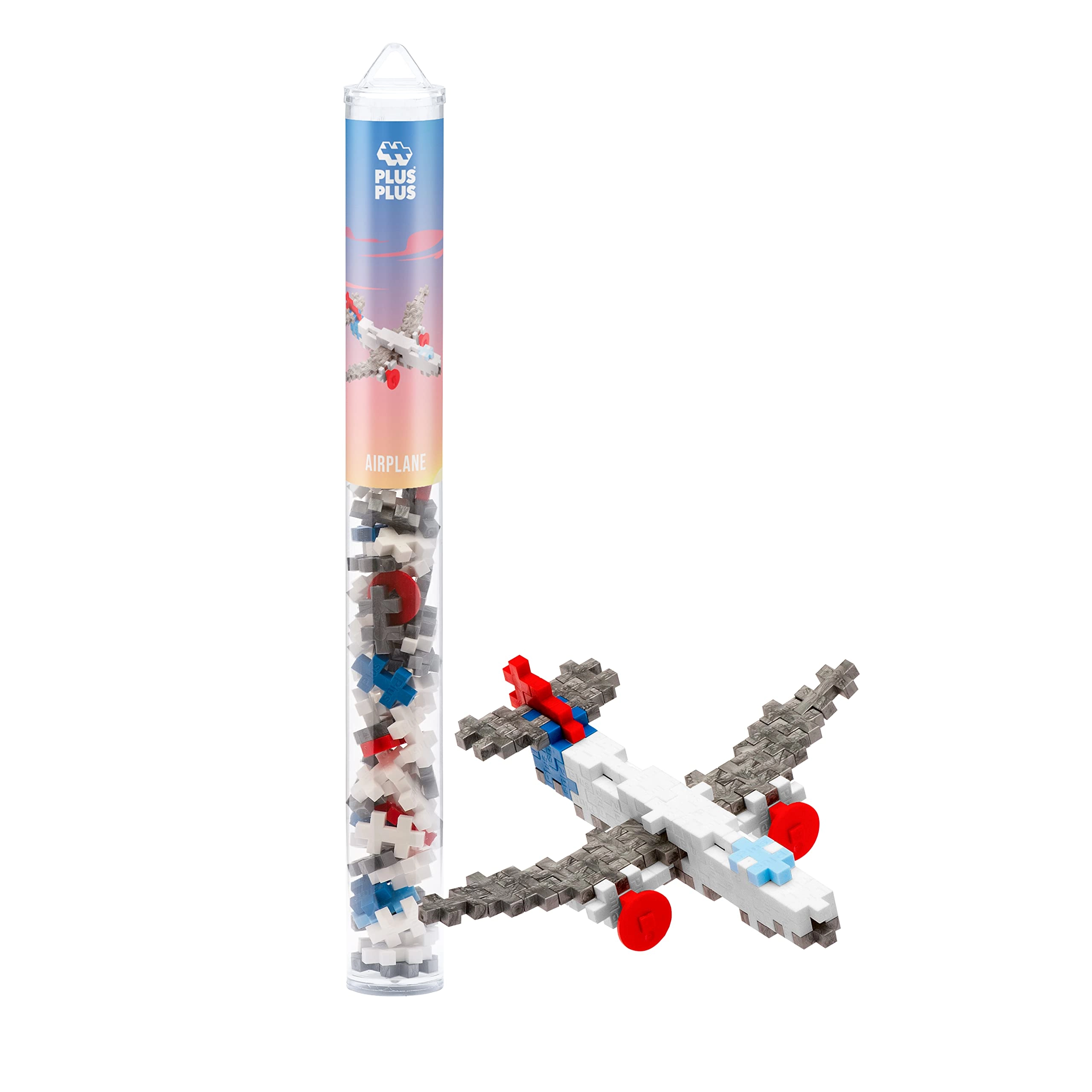 Plus-Plus Airplane Mini Maker Tube - 70 pcs