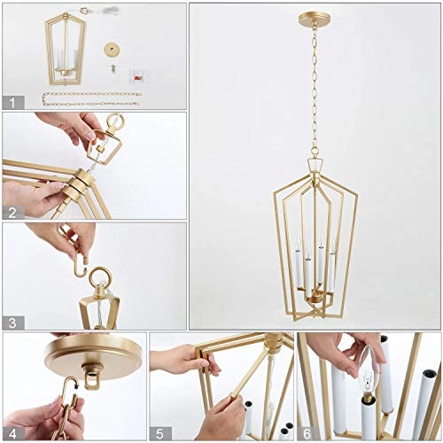 Gold Chandelier - 59 adjustable chain