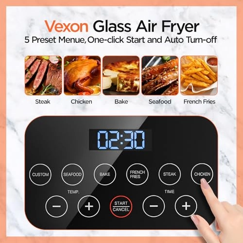 Glass Air Fryer 4208BD-2A-VC
