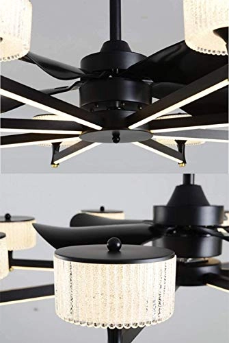 Crystal ceiling fan light - Tricolor