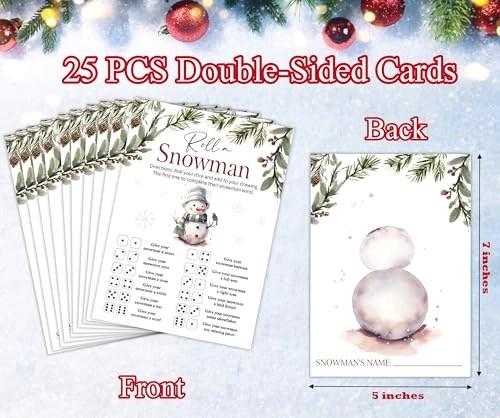 Roll A Snowman Game - Adult 25 cards