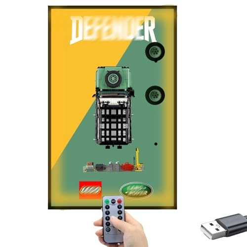 10317 Land Rover Defender Display Wall Plate - 80 x 50 cm With light A