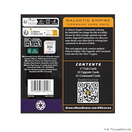 Star Wars: Legion: Galactic Empire Command Card Pack