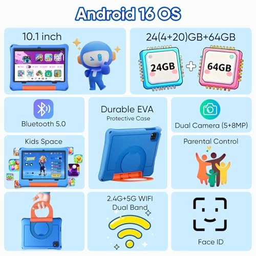 Android tablet - 12GB 10 inch 64GB Gift Set Packaging