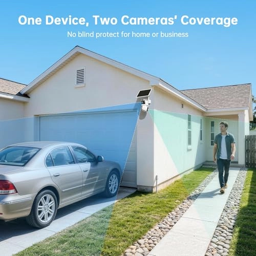 Dual Lens Solar Security Camera 2K