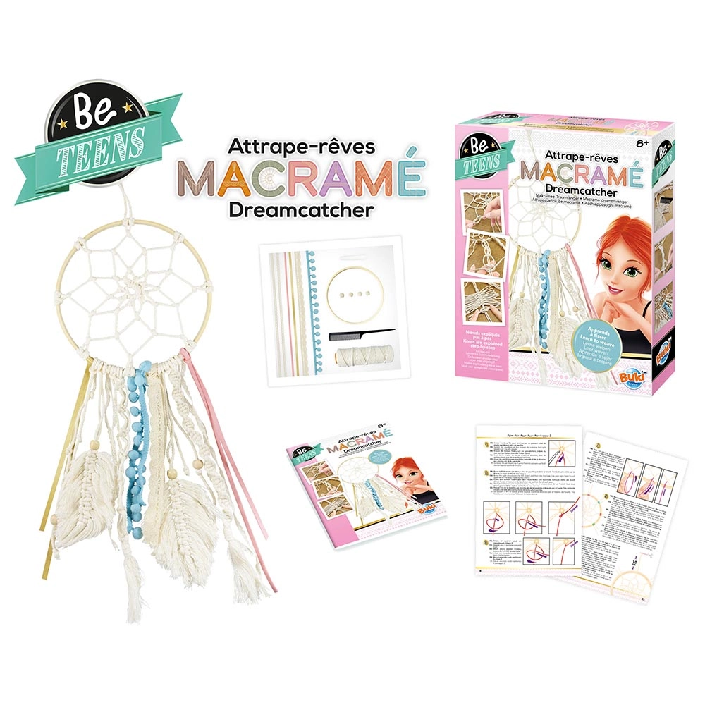 Macrame Dreamcatcher Kit - Suitable for 8 to 13+ yrs Illustrated instruction sheet