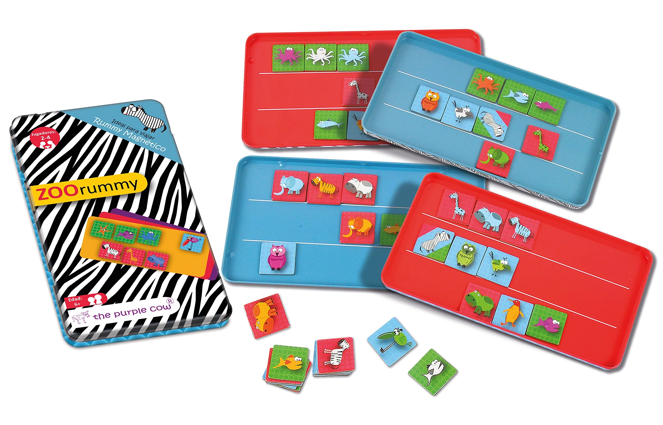 The Purple Cow Magnetic to Go Zoo Rummy