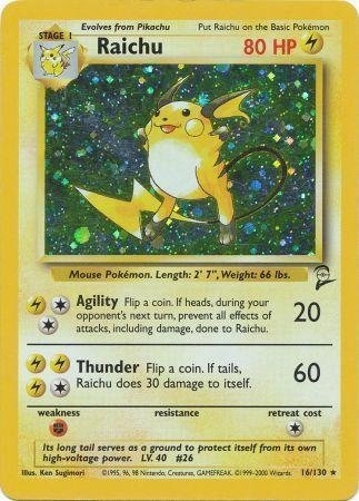 Pokemon USA, Inc. Raichu 16 - Base Set 2