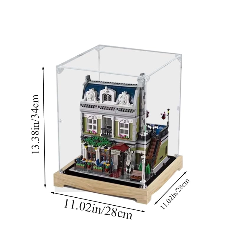 Lego Creator Expert 10243 Display Case - 11.02x11.02x13.38in. White Bottom