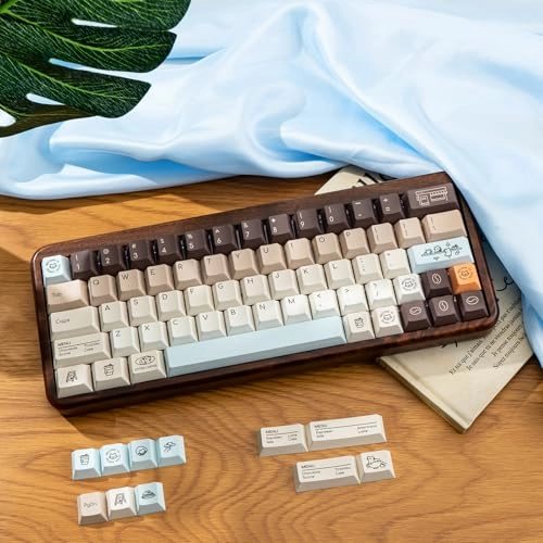 130 Keys Minimalist Cute Capybara Keycaps - ANSI US and UK Keycap Puller