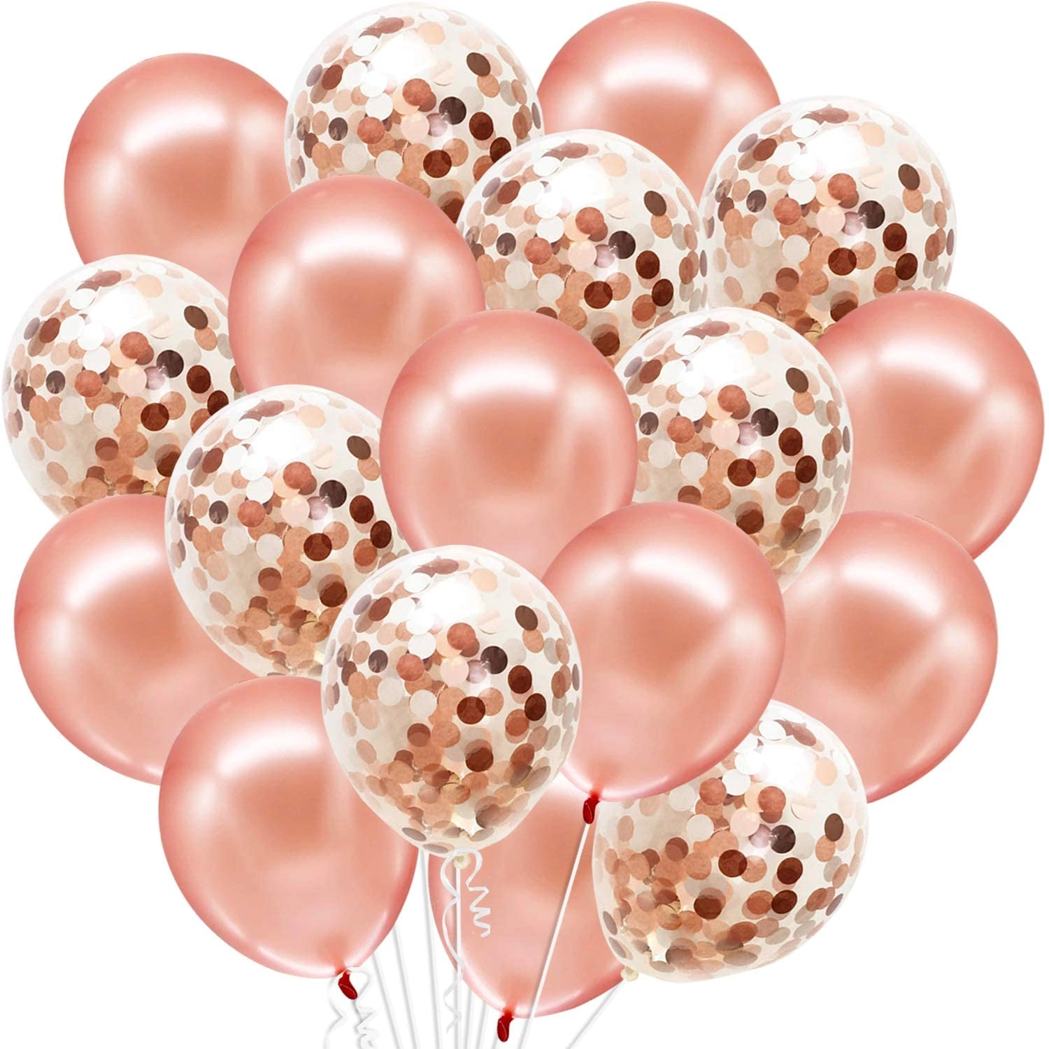 Party Time Trading LLC Latex and Confetti Balloons - 50 Pieces Birthday