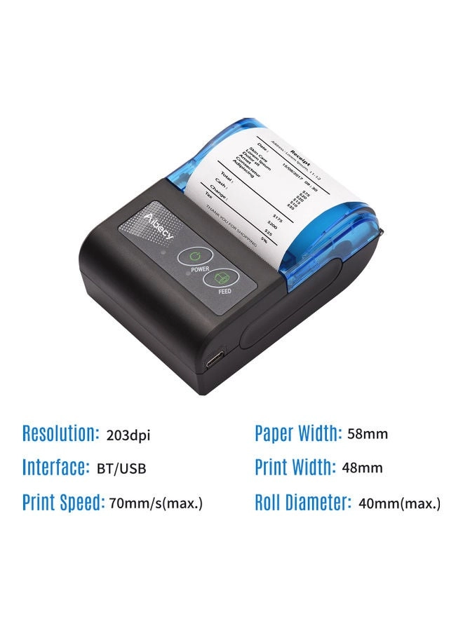Mini Portable Thermal Wireless Receipt Printer - Thermal 72mm