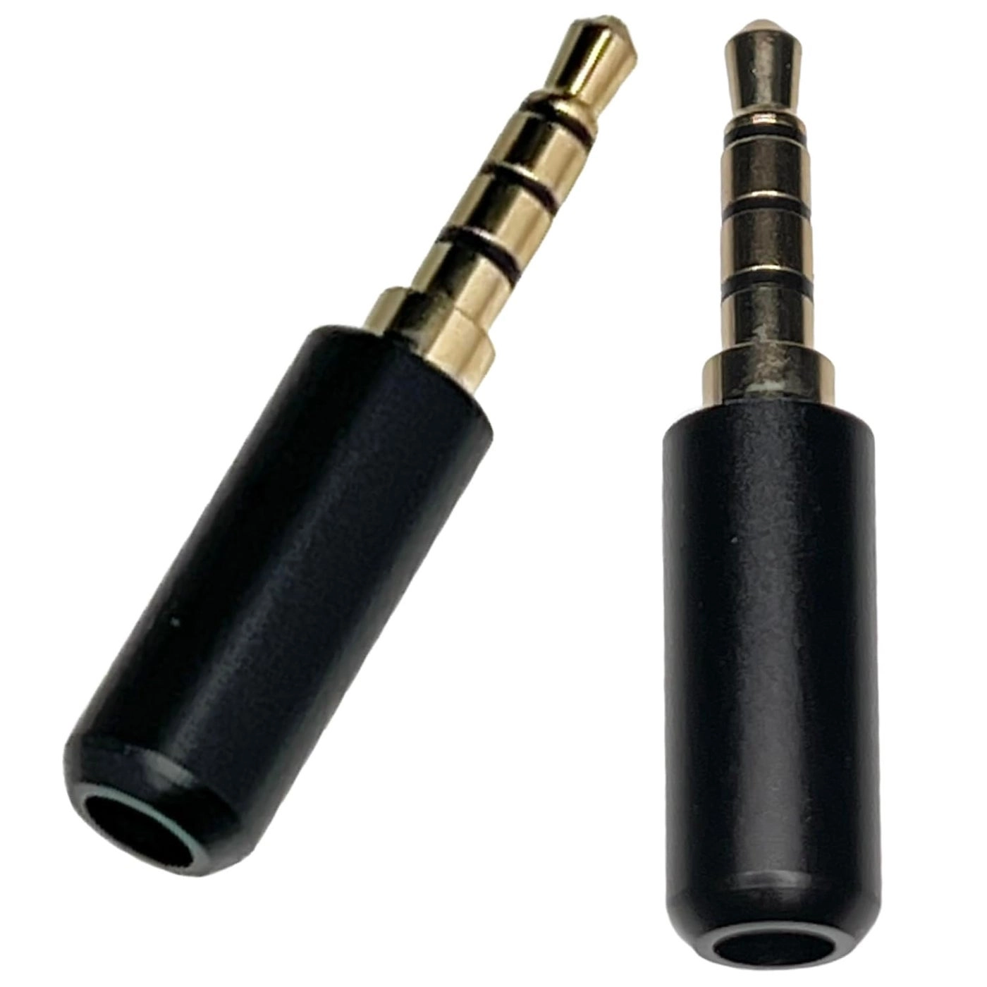 TRRS 4 Pole Stereo Male Plug 3.5mm - Solder Type Gold-Plated 2 Pack