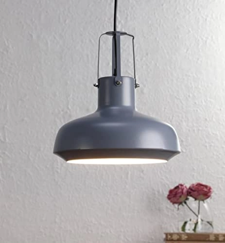 Hanging Tulip Cone Disc Ceiling Light - Grey Aluminum