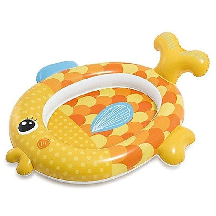 PLAY BOX TOYS TRADING Friendly Goldfish Baby Pool - 124 x 140 x 34 cm Multicolor