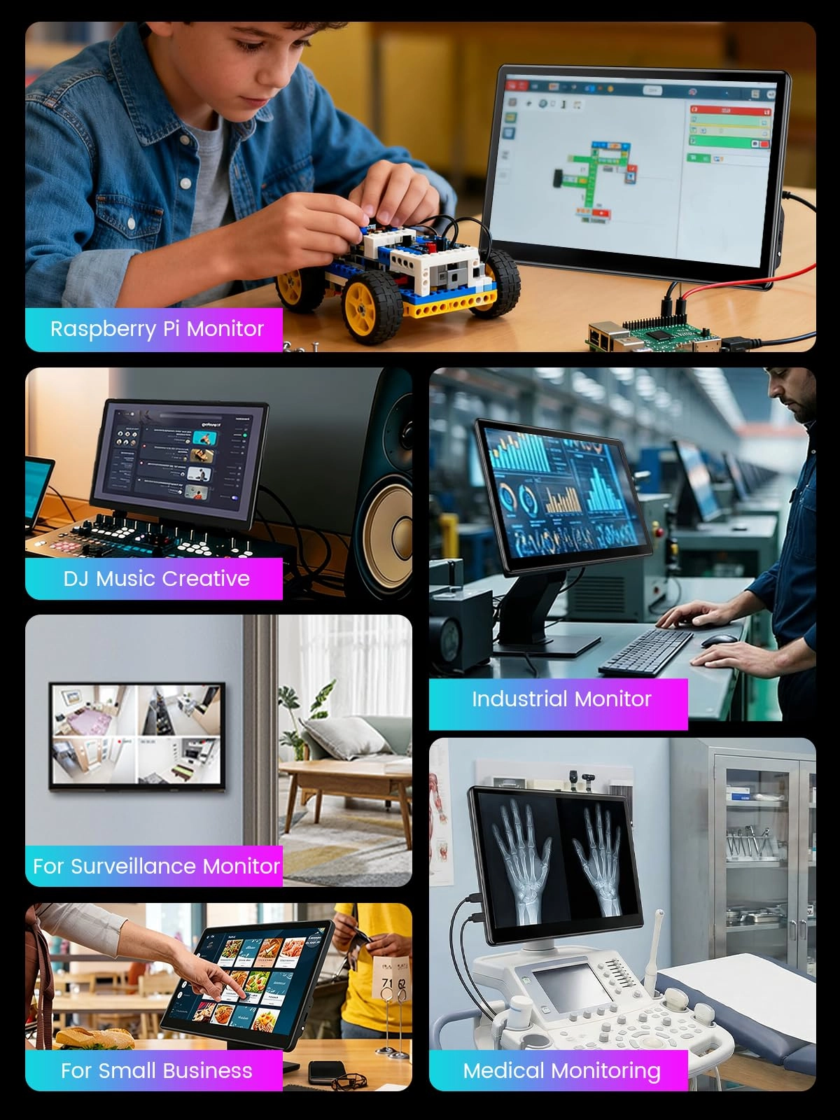 Portable Touch Screen Monitor - 1080P 13.3''