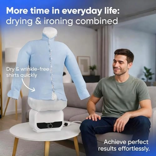 Upright Garment Steamer - 1400W Automatic Inflatable Form