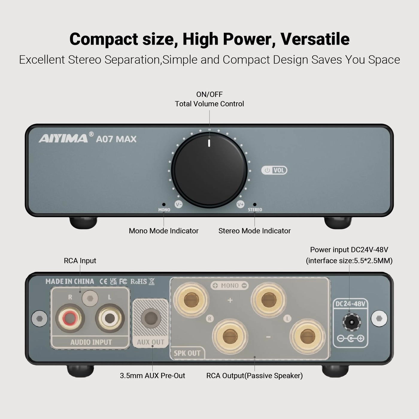 A07 MAX - Class D 2 Channel 300W*2