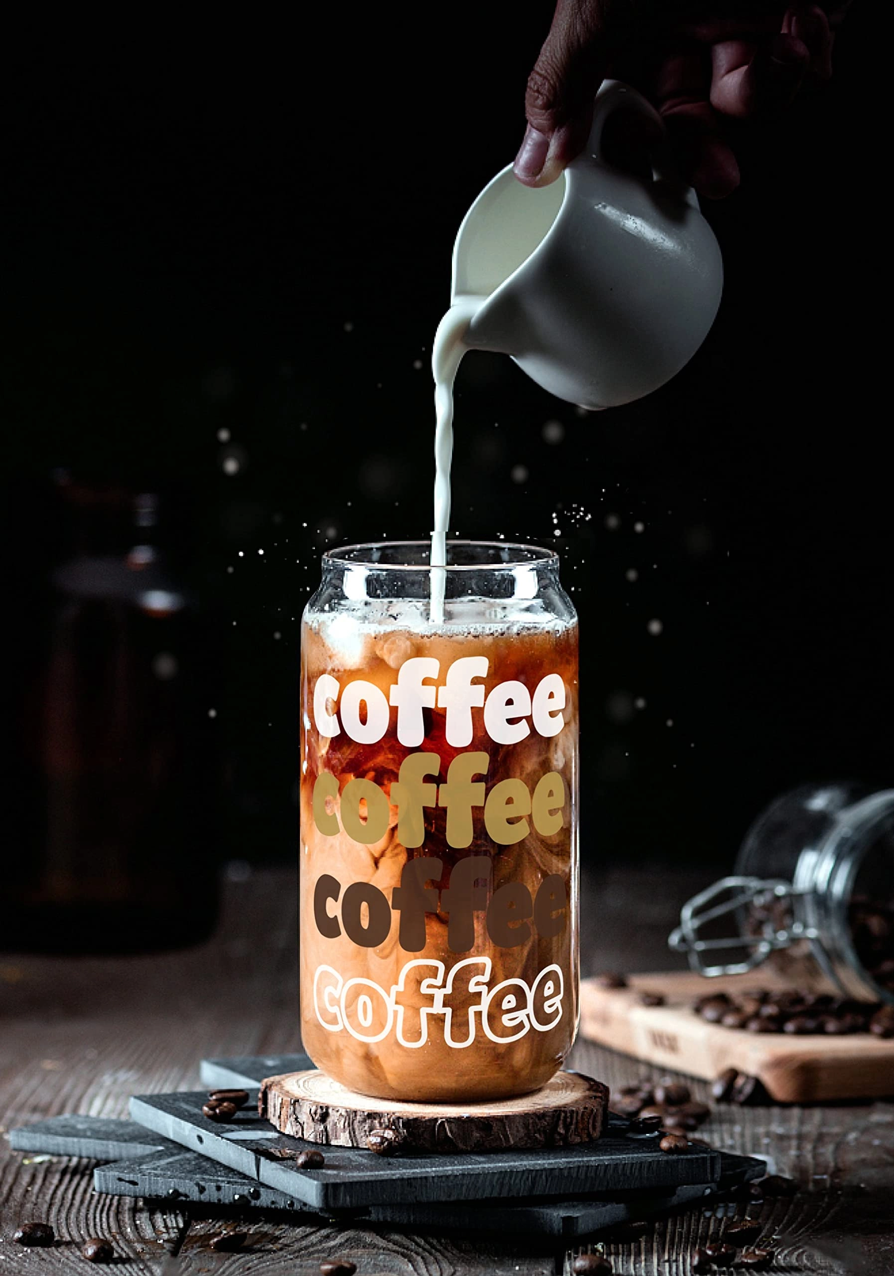 Iced Coffee Cup - 1 pcs Bamboo lid