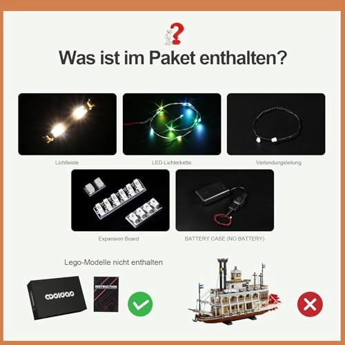 LED Lighting Kit for LEGO River Steamer 21356