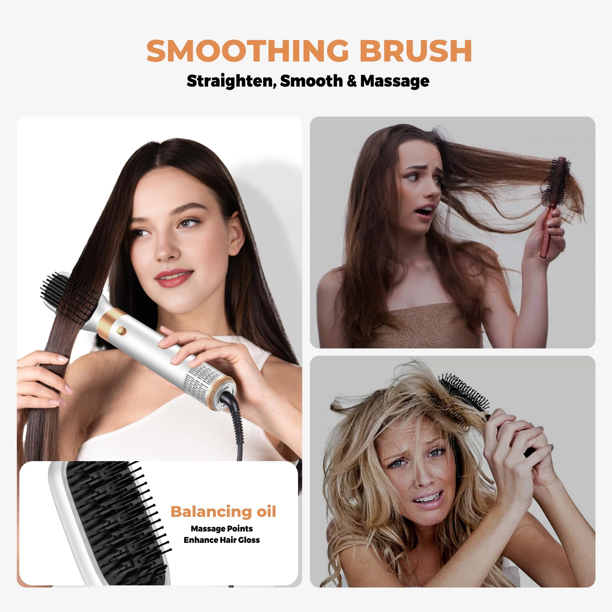 5 in 1 Hair Dryer Brush Set - Gold 700 watts