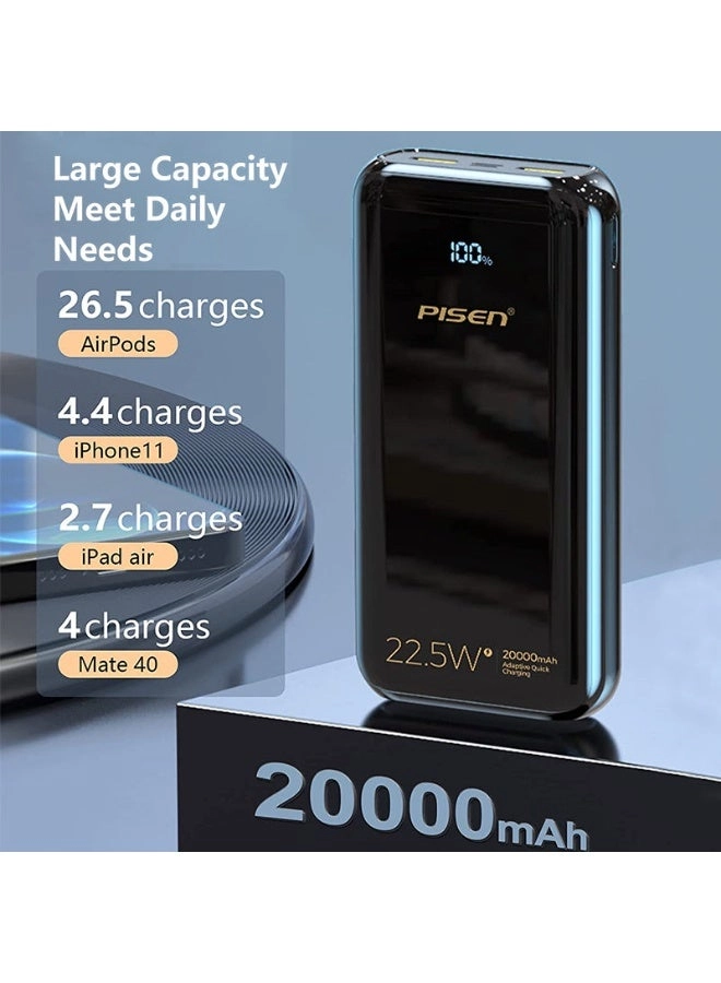 Portable Power Bank - 20000mAh 22.5W Fast Charging